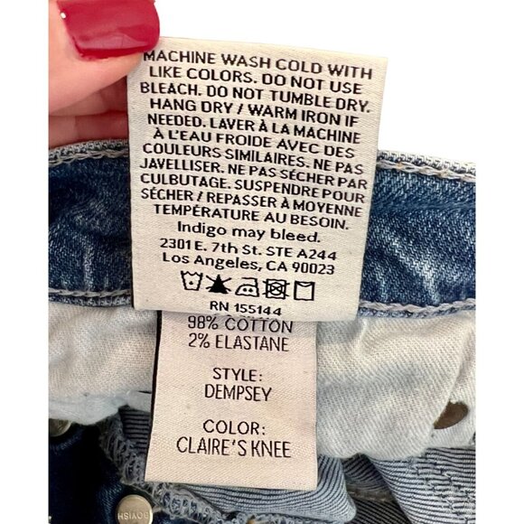 Boyish Jeans Dempsey Blue Clair’s Knee High Rise Straight Leg Jeans - Size 27 - Picture 5 of 9